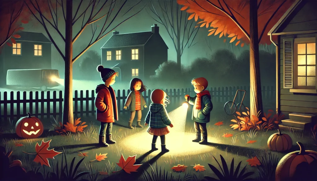 Heijastinleikki syksyllä ulkona