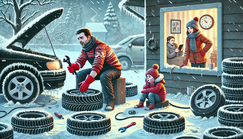 Talvirenkaiden vaihto