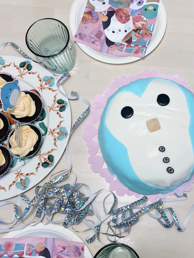 Squishmallows Winston pöllö kakku